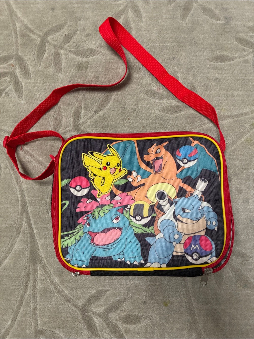 Pokemon Nintendo Characters Red Black Insulated Lunch Bag Multi Color